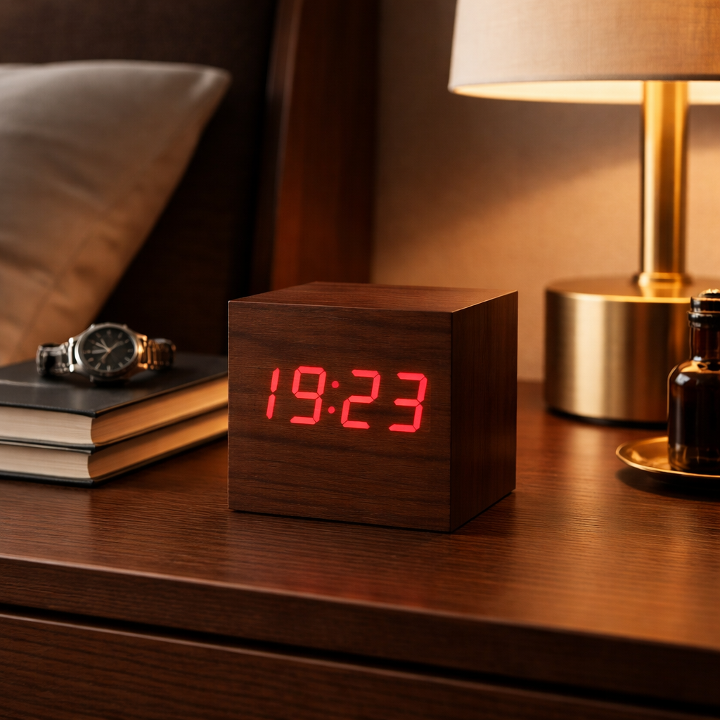 Minimalist LED Cube Clock - valenliving