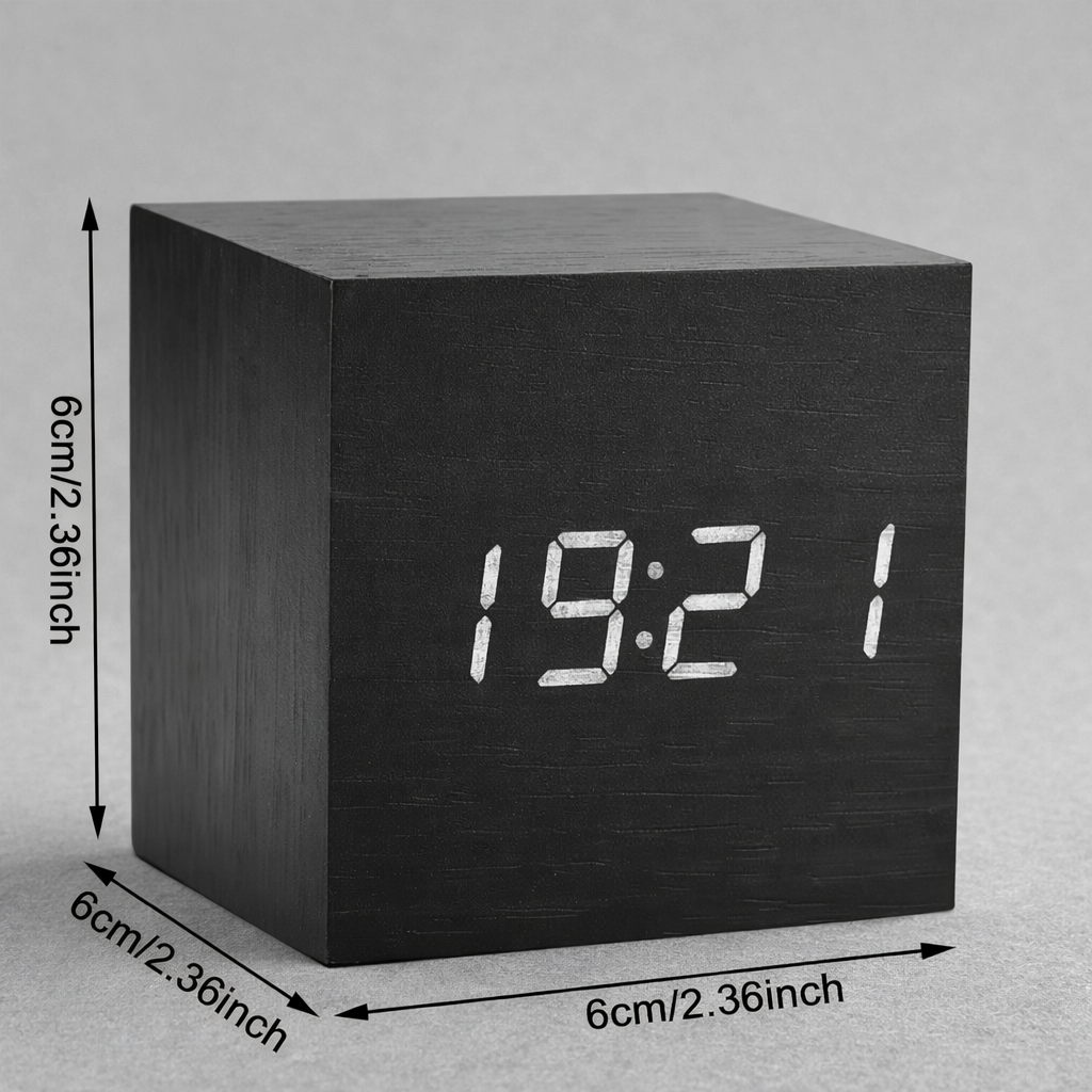 Minimalist LED Cube Clock - valenliving